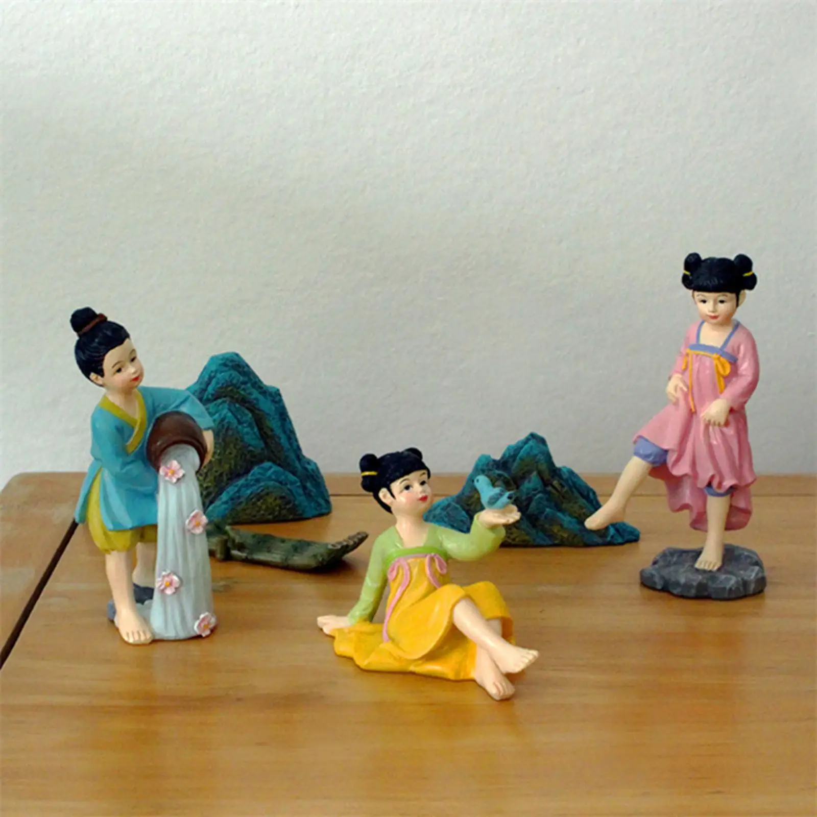 

6x Fairy Garden Accessories Ornament Sculptures Miniature Garden Figurines Resin Statue for Lawn Dollhouse Miniature Living Room