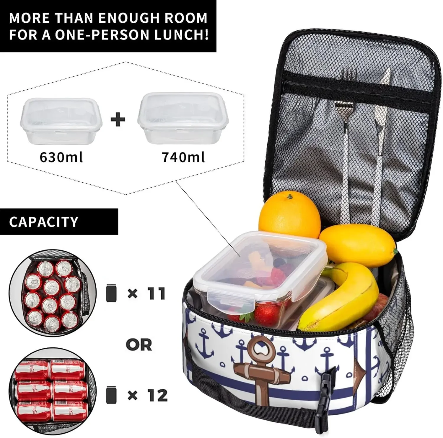 Ланч-бокс На Морскую Тематику С Якорем Морской Дизайн Водонепроницаемый