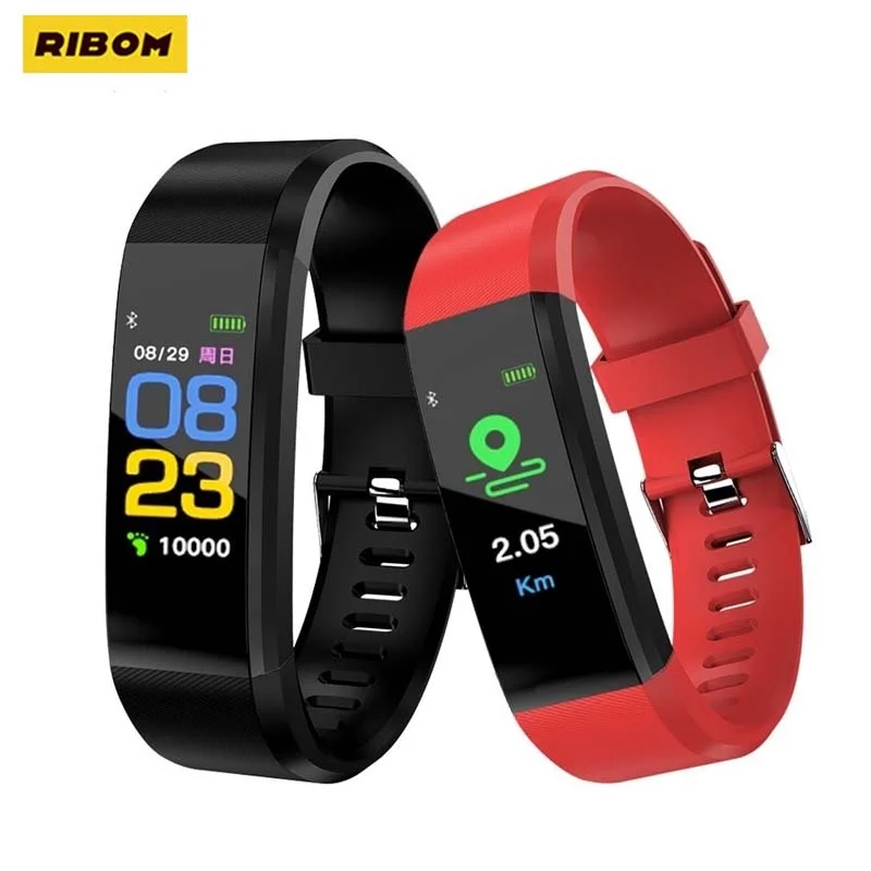 

Smart Watch BluetoothHeart Rate Blood Pressure Monitor Fitness Tracker Smart Electronic Wristbands Smart Bracelet 115Plus