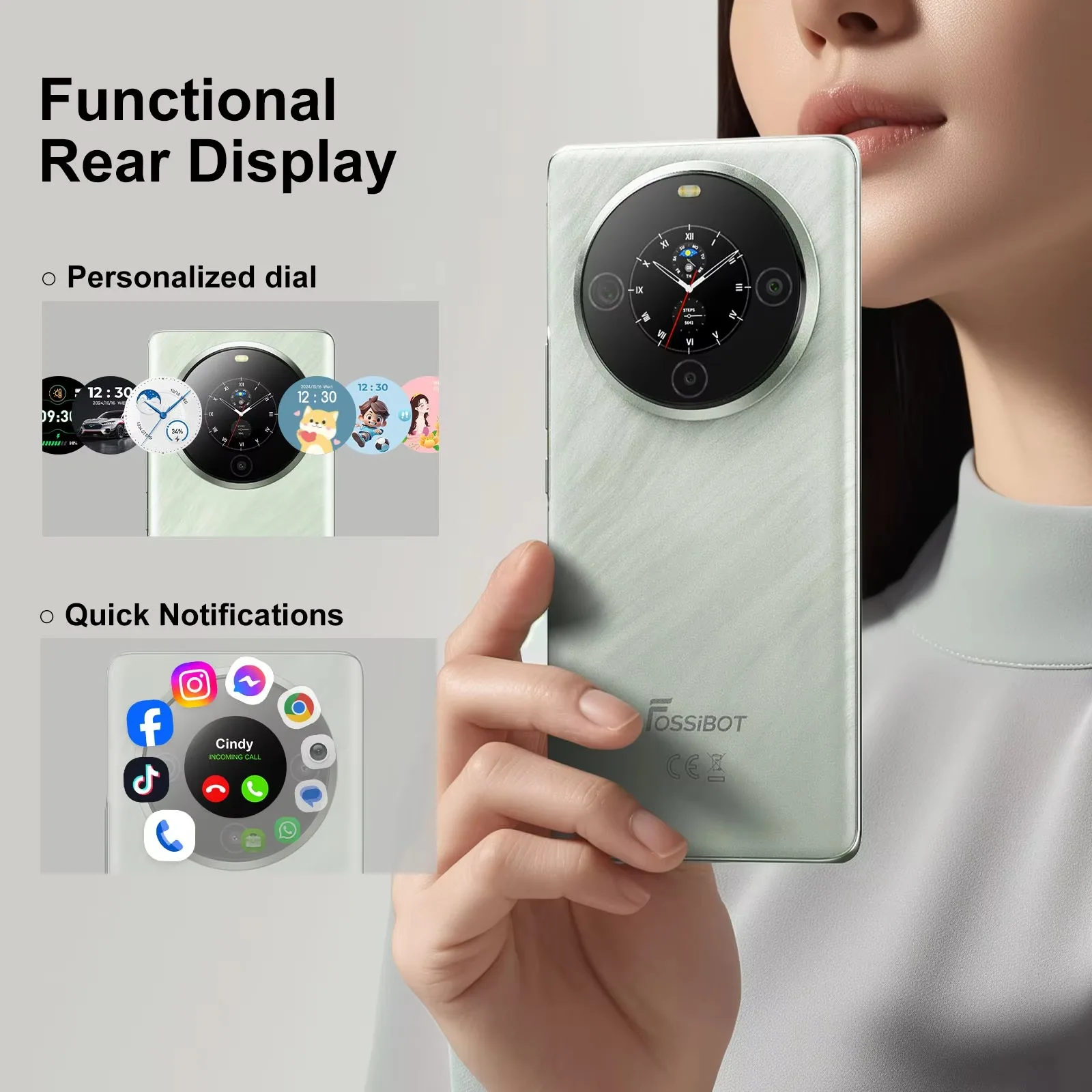 Смартфон FOSSiBOT S3 PRO с AMOLED-дисплеем 6 67 дюйма Android 14 мобильный телефон разрешением до