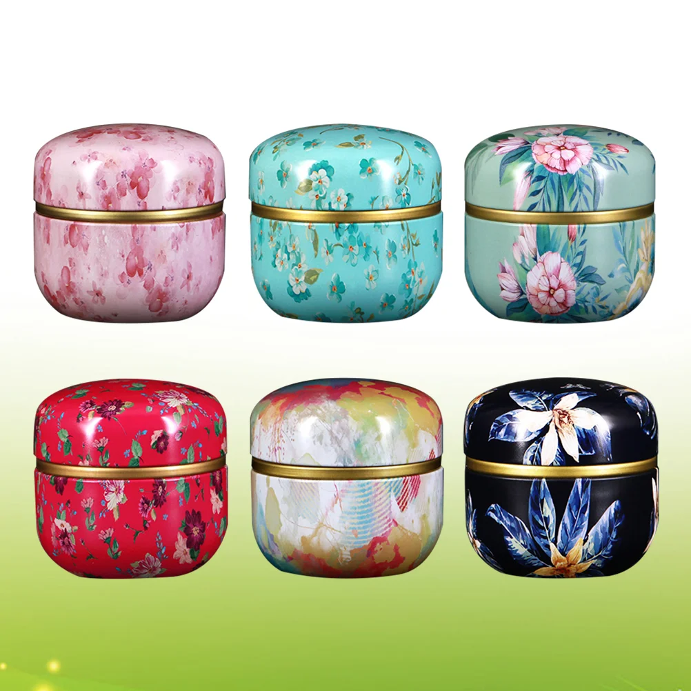 Контейнеры для пищевых продуктов с крышками круглая банка листьями чая нежная