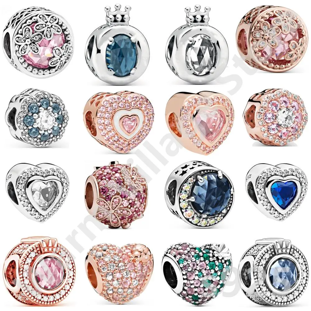 

925 sterling silver ladies beaded cat eye series accessories compatible with original charm bracelet jewelry craft hot selling