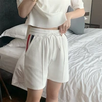 summer tb college style red white and blue ribbon casual shorts ice linen knitted sports loose all match hot pants