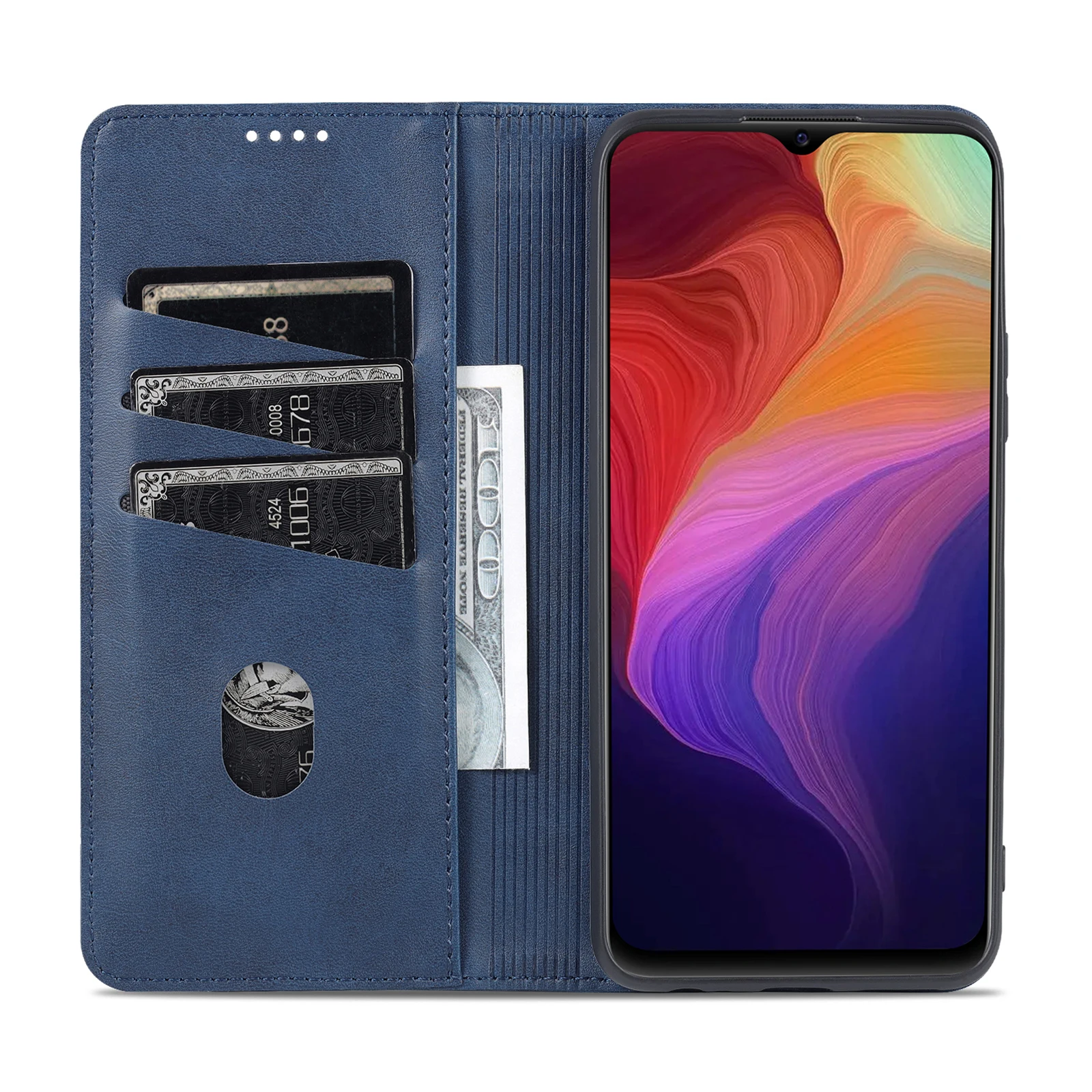 Роскошный Магнитный кожаный чехол-книжка для Vivo Y15s 4G / Y15A T1 Y10 |