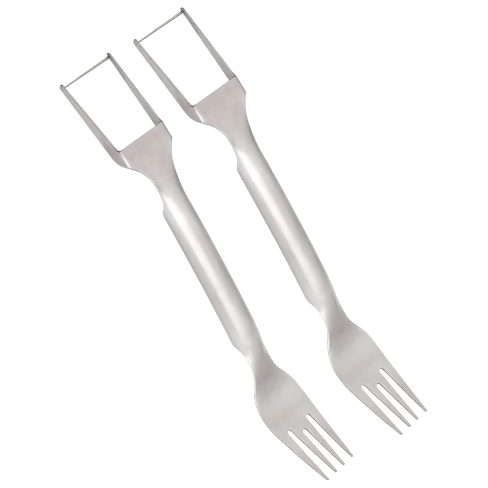 

2Pcs Watermelon Fork Slicer Watermelon Slicer Fruit Cutting Fork Dual Head Fruit Forks Slicer