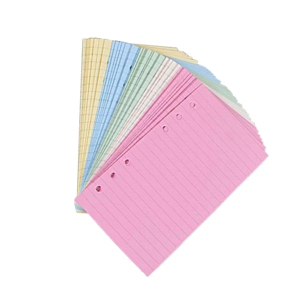 

Paper Loose A6 Leaf Refill Binder Planner Inserts Lined Filler Refills Notebook Hole Ruled Ring Note Sheet Book Wide Colorful