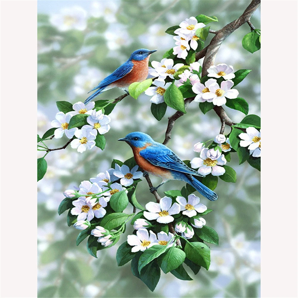 

Bird Flower Printed 11CT Cross-Stitch Complete Kit Embroidery DMC Threads Sewing Painting Handicraft Handmade Jewelry Mulina