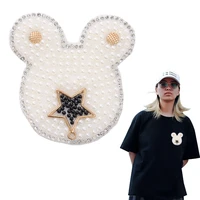 fashion disney mickey rhinestone hot melt glue ironing patch cartoon mickey mouse clothing accessories decorate stickers