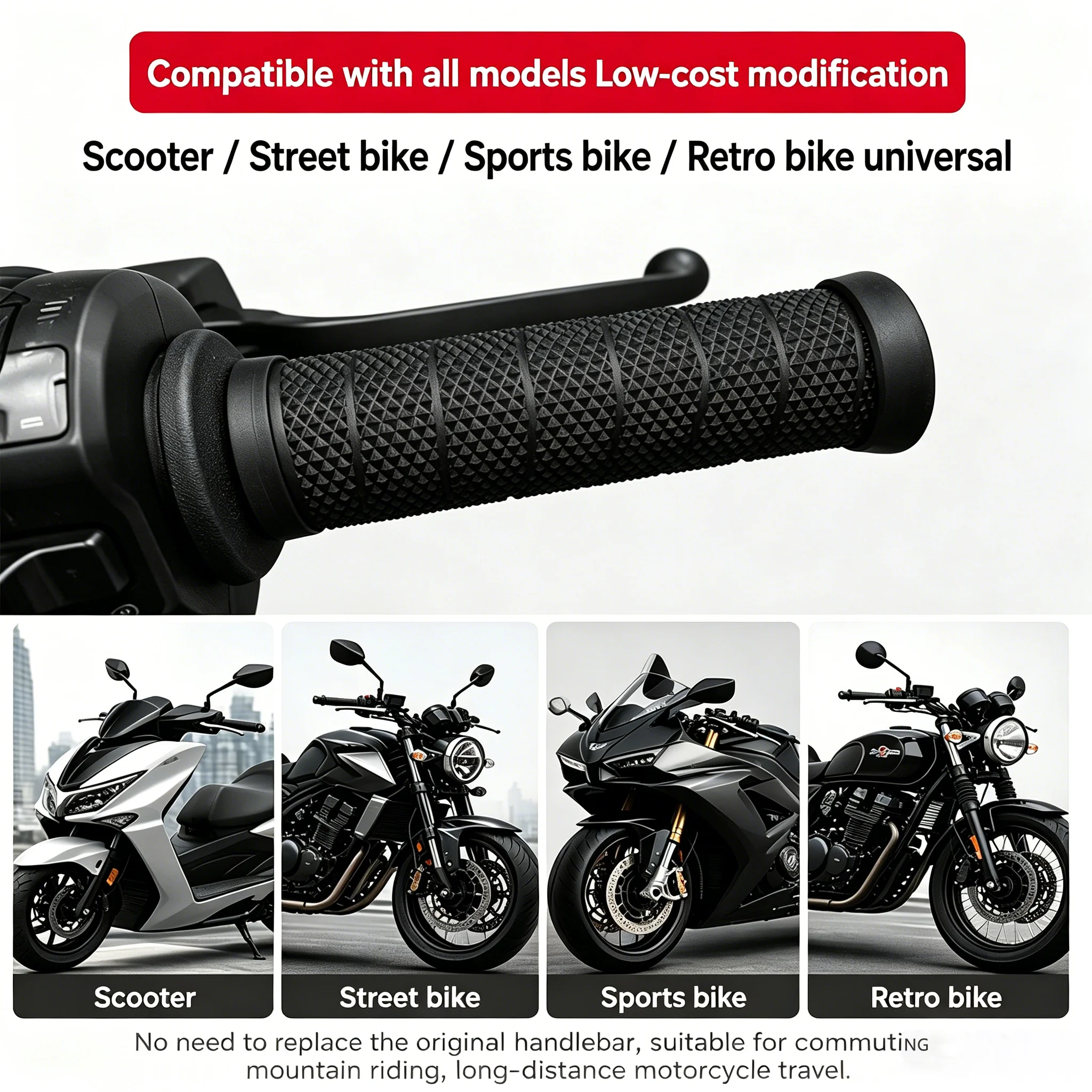 Фото Suitable for the Wuxi SR450X riding motorcycle, these gloves feature strong anti-slip grips, high elasticity to prevent slipping, shock absorption, and protection against cold and heat. №2