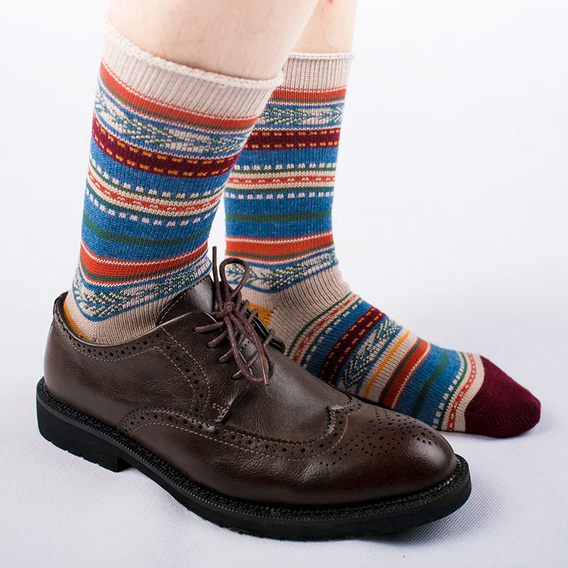 

14060 Super Quality Cotton Flexible Autumn Stockings Soft Thick Warm Stylish Durable Socks For Foot 24-28cm