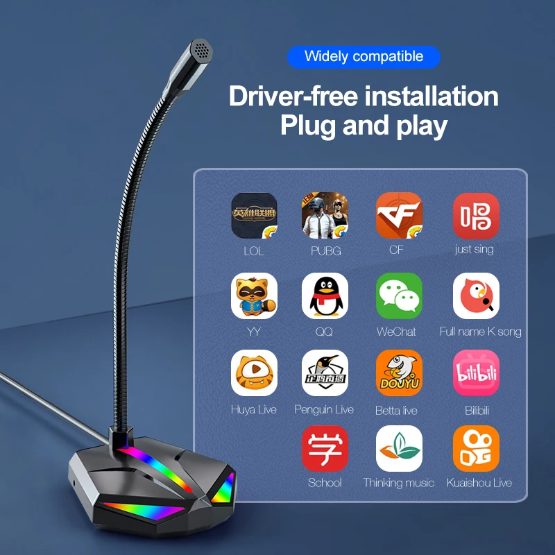 1 шт. настольный USB-микрофон компьютер ноутбук ПК микрофон на гусиной шее с