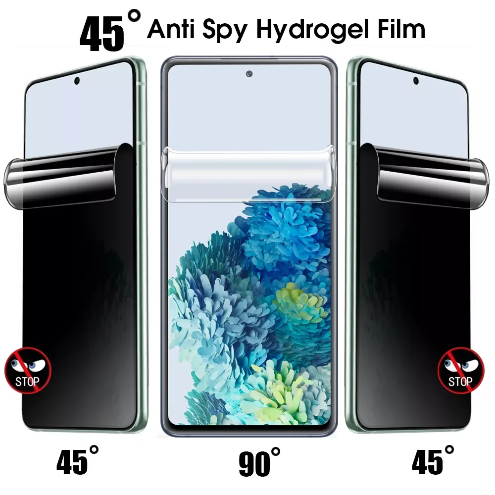 For Samsung Galaxy S20 S21 S22 Ultra Plus 5G Anti-glare Film Privacy Screen Protector S10 S10E S9 S8 Plus Anti-spy Hydrogel Film
