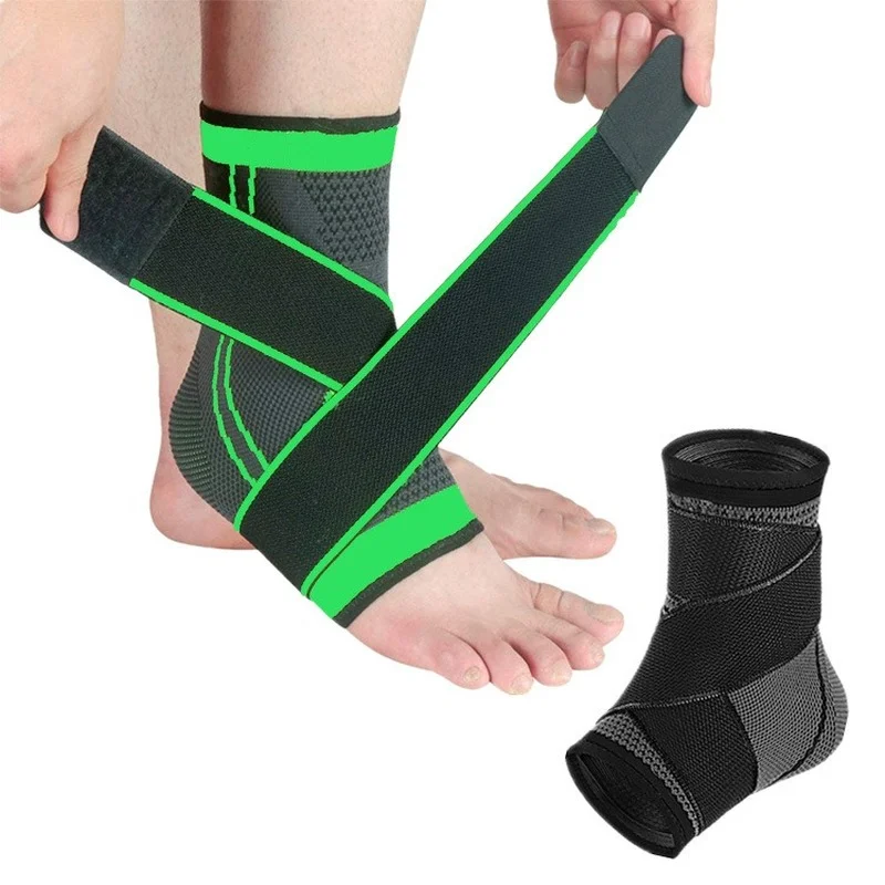

1 PC Sports Ankle Brace Compression Strap Sleeves Support 3D Weave Elastic Bandage Foot Protective Gear Gym Fitness