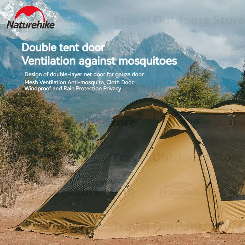 Naturehike 50D полиэстеровая туннельная палатка для кемпинга водонепроницаемая из