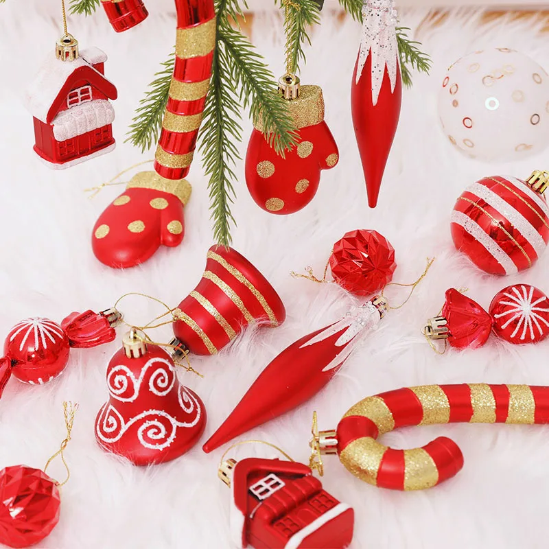 16 пластиковых рождественских шаров пакеты различной формы рождественские