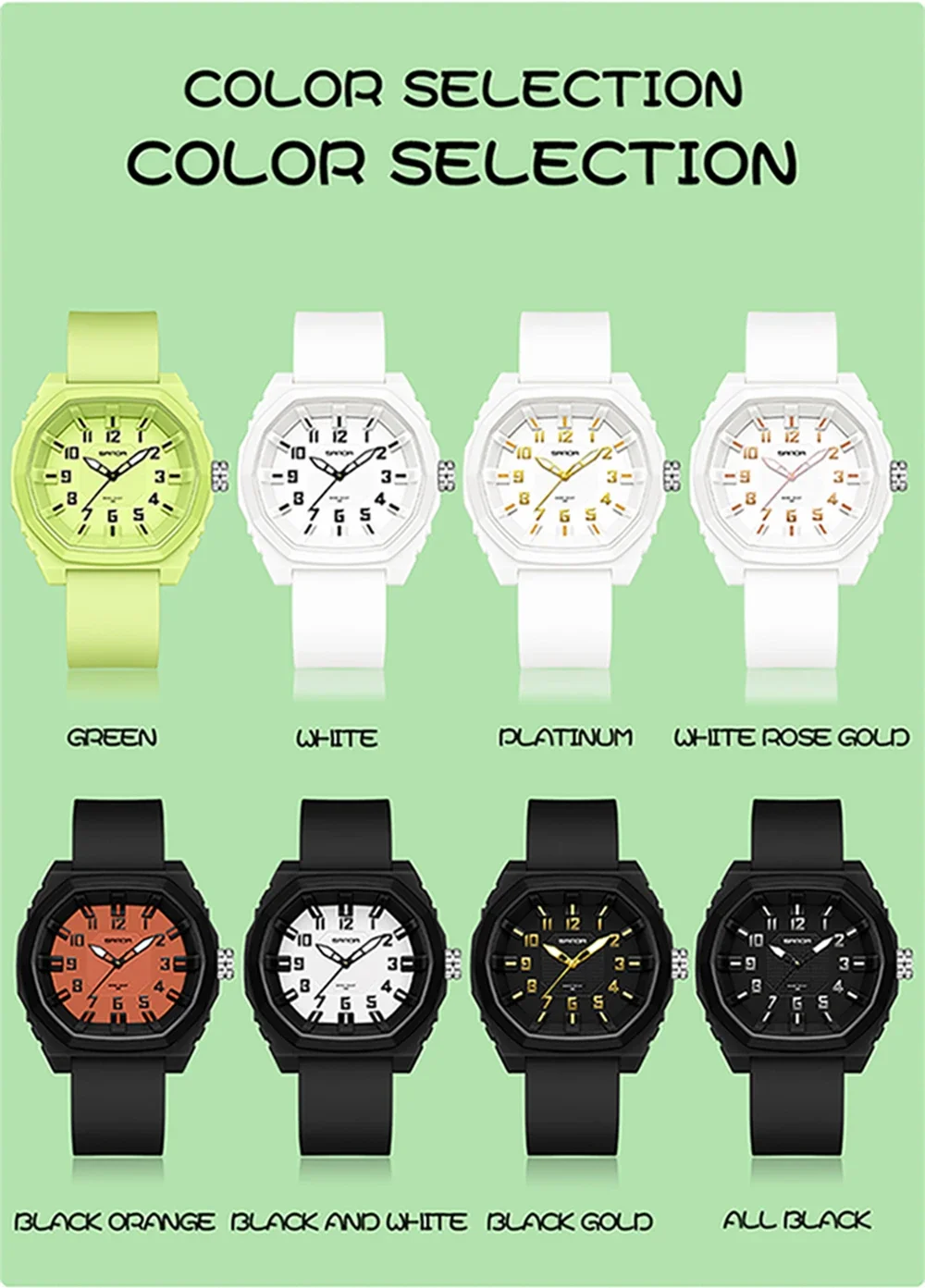 Популярные студенческие и Детские простые цифровые кварцевые часы Sanda 3236 модные