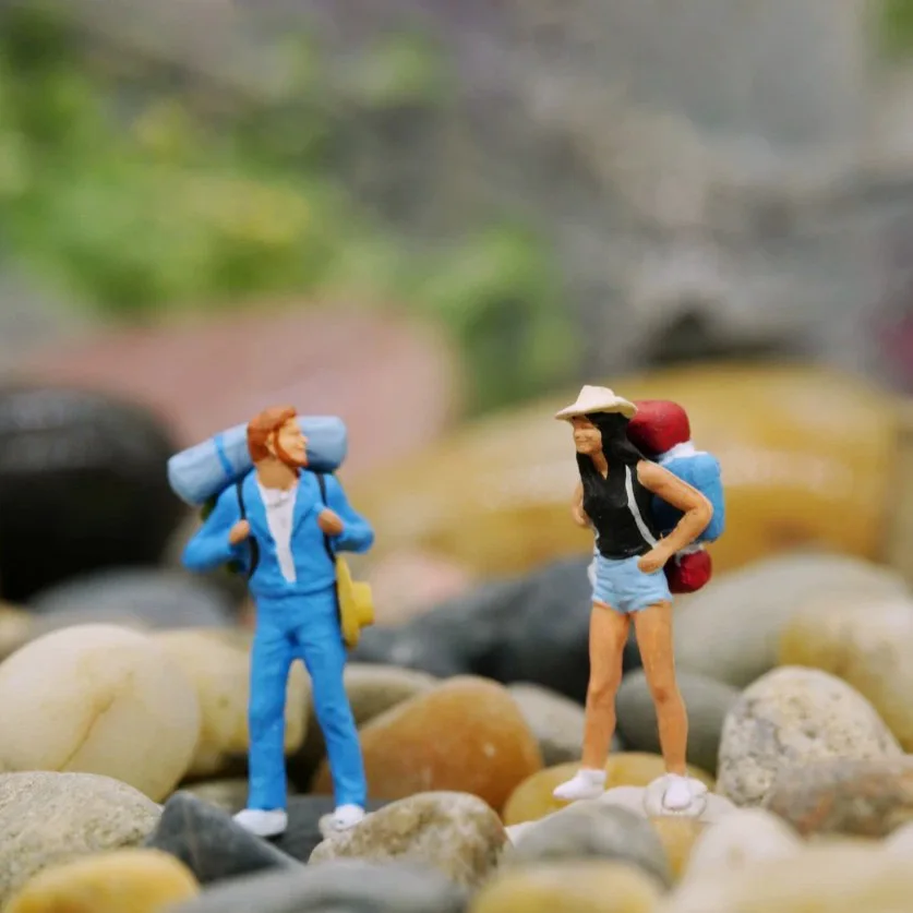 Миниатюрные масштабы 1:87 человеческие фигурки для рюкзаков создания ландшафтных