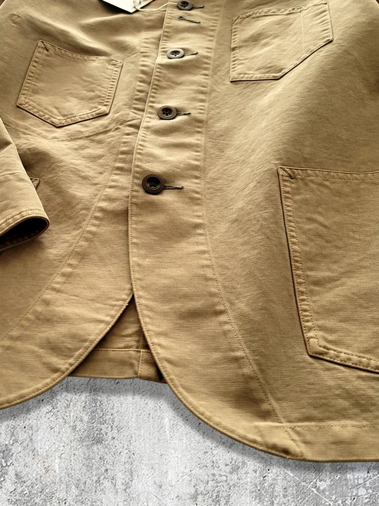 Amekaji Wear мужская хлопковая рабочая одежда цвета хаки костюм с отложным воротником