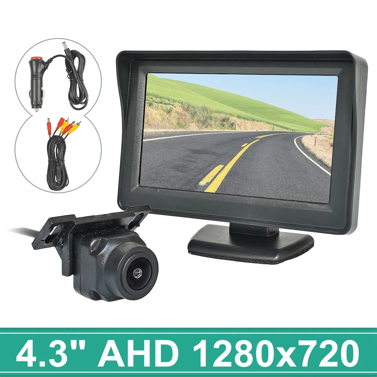 DIYKIT 4.3 inch AHD Car Monitor 1280*720P High Definition 170 Degree Starlight Night Vision Vehicle Camera Reverse For Car