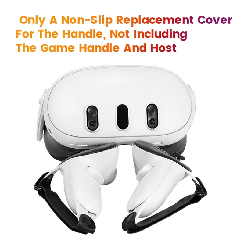 Non-Slip Replacement Cover For Quest Grip VR Meta 3 Battery With Hand Strap Accessory