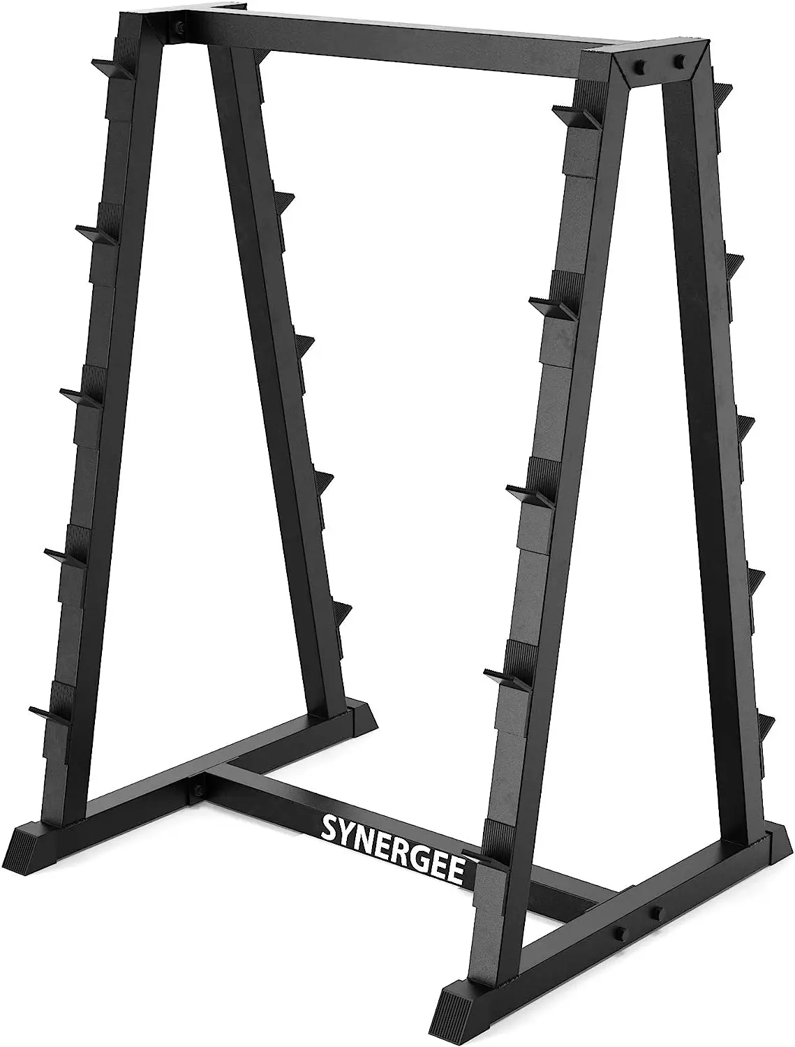 

Fixed Barbell Storage for Straight & Curl Bars. Organizes Fixed Barbells and Curls Bars. Great Barbell Stand for Home and C