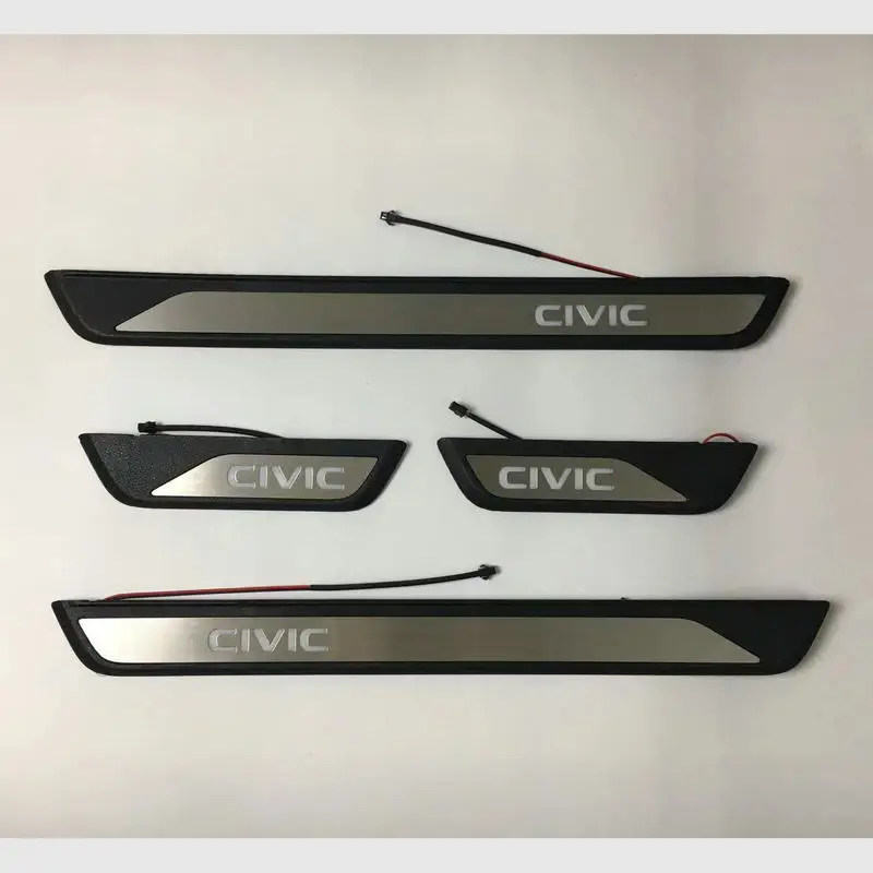 

Защитная Накладка на порог из нержавеющей стали для Honda Civic 2016-2023 10TH 11TH
