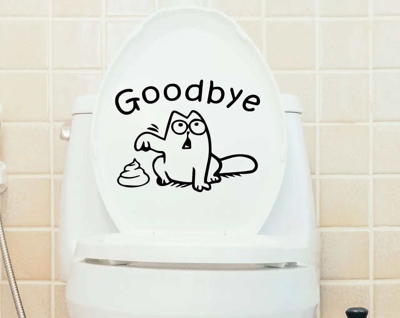 

Наклейка для унитаза BK Home Goodbye Design-1