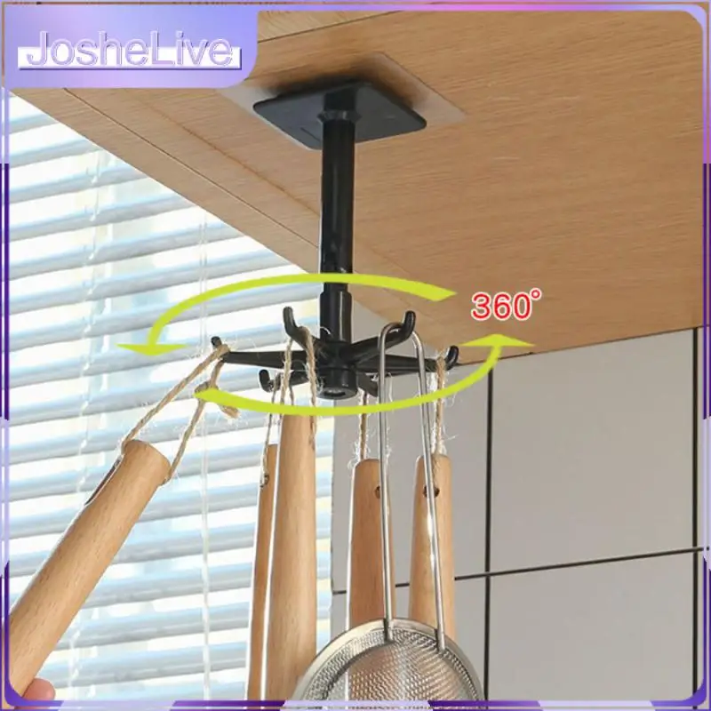 

Six-claw Hook Storage Hooks Can Be Rotated 360 Degrees Punch-free Non-marking Home Accessories Oversized Weighing Storage Rack