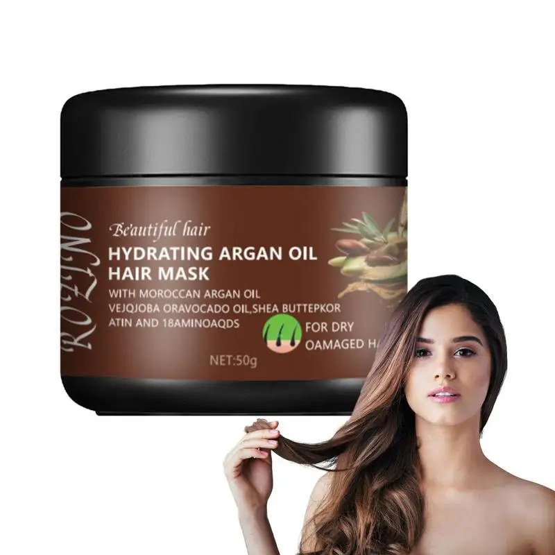 

Hair Masque Nourishing Deep Conditioner Hair Care Hydrating Argan Oil Hair Essence 50g For Frizzy Damaged Forked Hair Tips