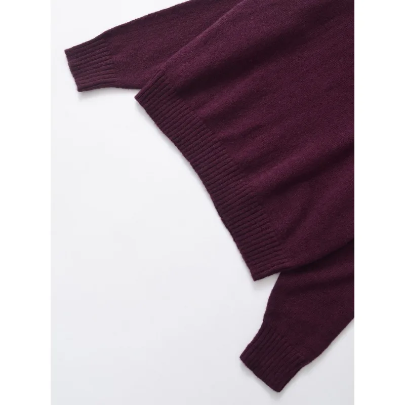 TRAF ZR уютные свитера женский осенний свитер трикотаж пуловеры с длинными рукавами