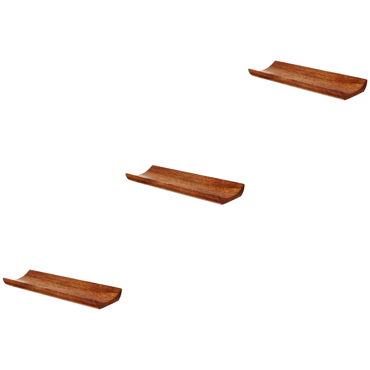 

3pcs Long Sushi Plate Japanese Style Sushi Tray Sashimi Tray Wooden Storage Tray