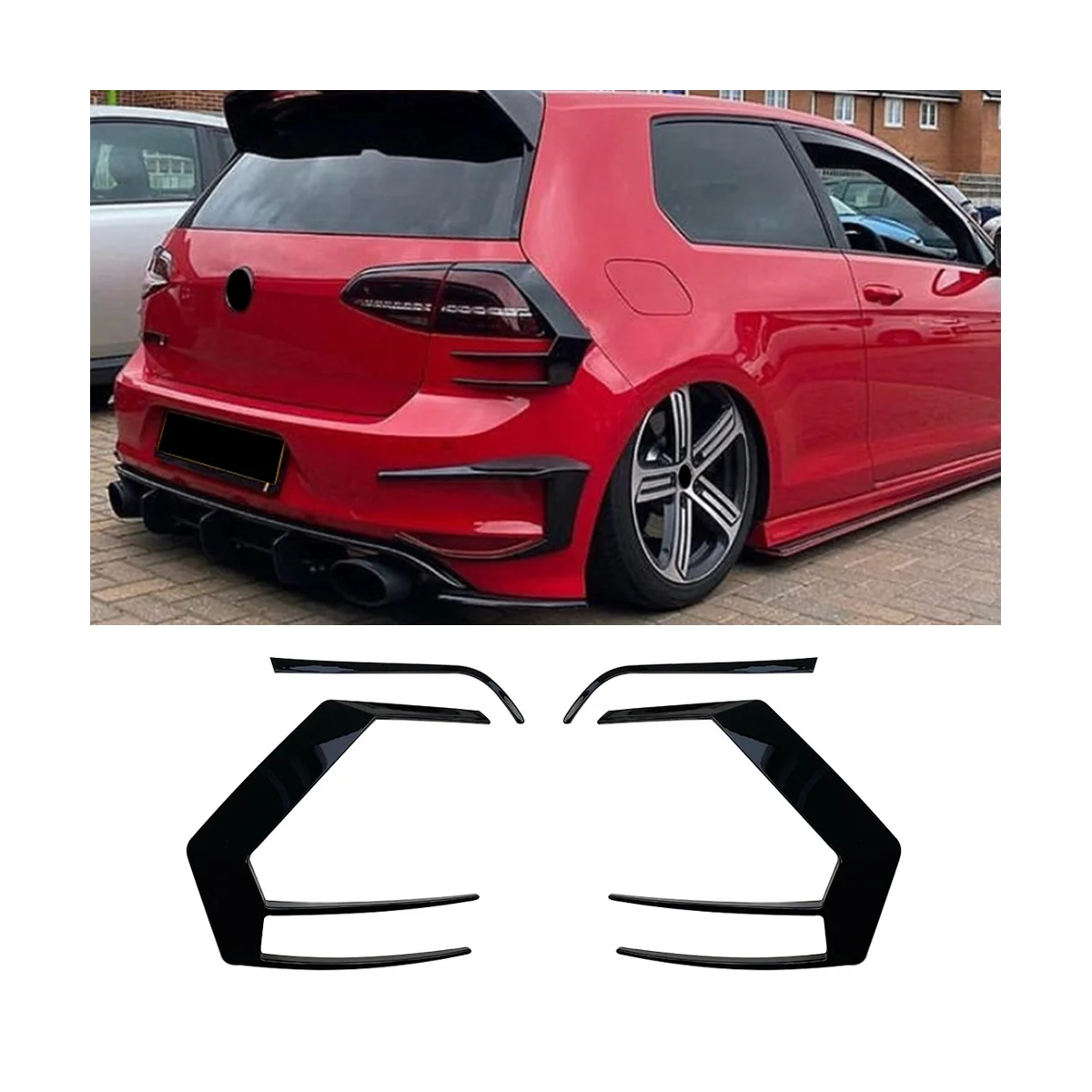 Задний задний бампер для VW Golf 6 MK6 7 MK7 MK7.5 GTI GTD 2009-2020