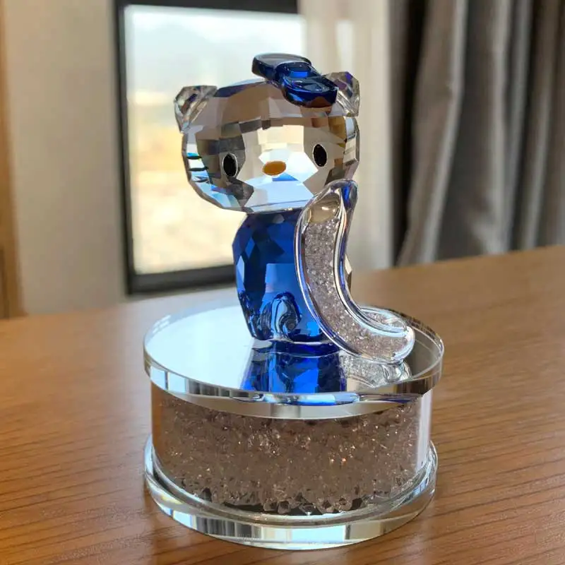 Любимый подарок девушке Хрустальная Фигурка кота из мультфильма автомобильное