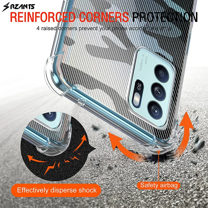 

Case For OPPO Reno 6 Z 5G Rzants Back Cover Full Protection Military Camouflage Slim Thin Shell