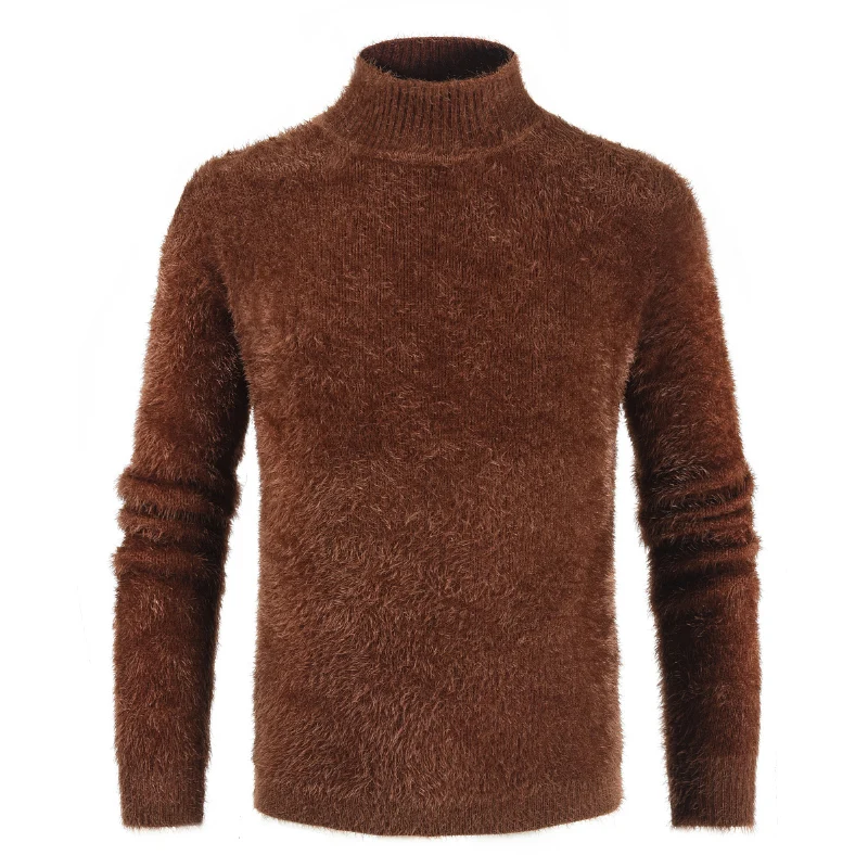 

2022 Autumn and Winter Foreign Trade New Y2k Harajuku Style High Collar Mohair Sweater for Male Students Long Sleeve Sweater