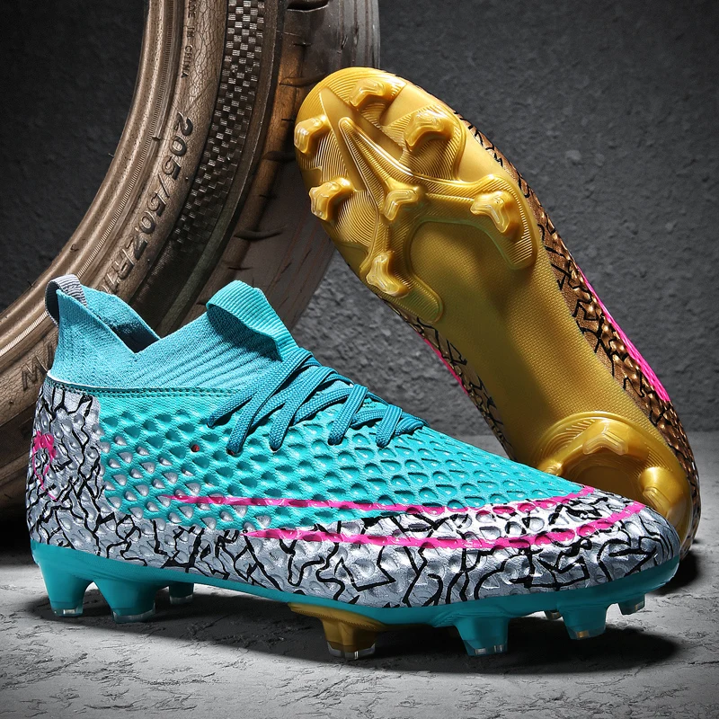 

Quality Messi Football Shoes Durable Wholesale Society Soccer Cleats Boots Outdoor Futsal Training Matches Sneakers 33-46 Sizes