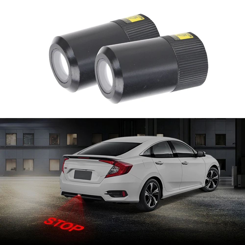 

Auto Brake Parking Lamp Car LED Projection Light Warning Laser Tail Logo Projector Car Rear License Plate Lights