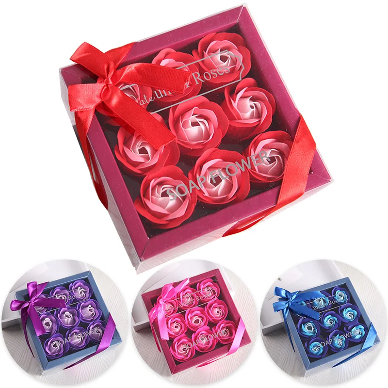 Мыло для ванны 9 шт. цветочное мыло тела ароматизированное розовое подарки на