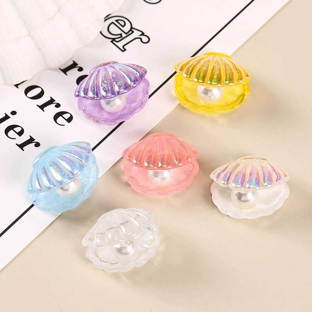 10 шт. милые жемчужные ракушки с цветным покрытием |