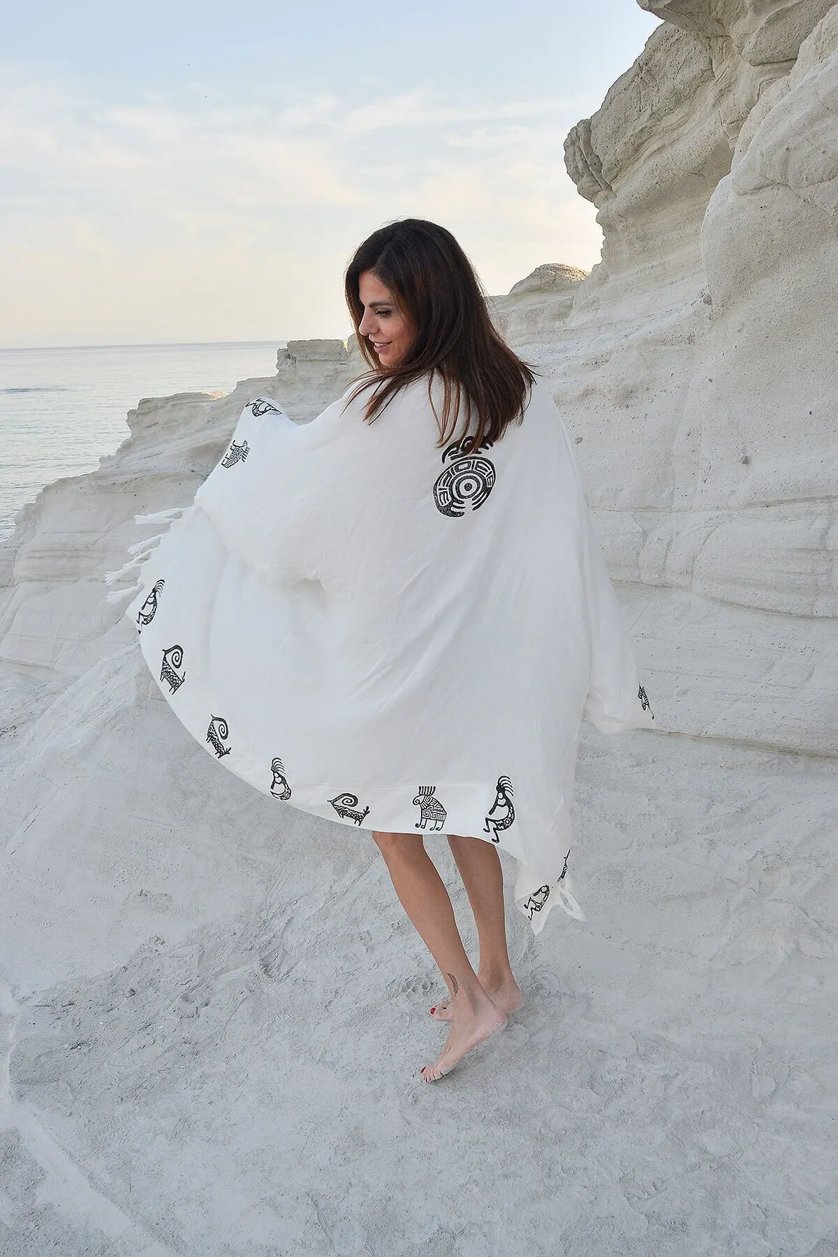 

Women's Pareo Soft Belly Peak Print Swimwear Cover Dress Sexy Tunic Suit Beachwear Female Beach Bikini Cover