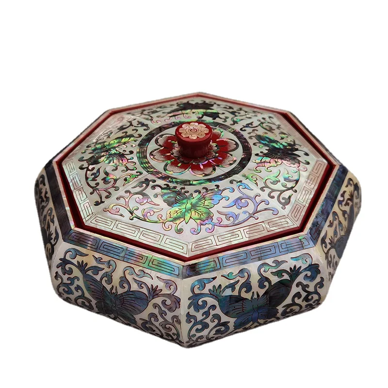 

Octagonal Storage Box Nut Jewelry Box Living Room Coffee Table Household Candy Snack Nut Box Dried Fruit Tray