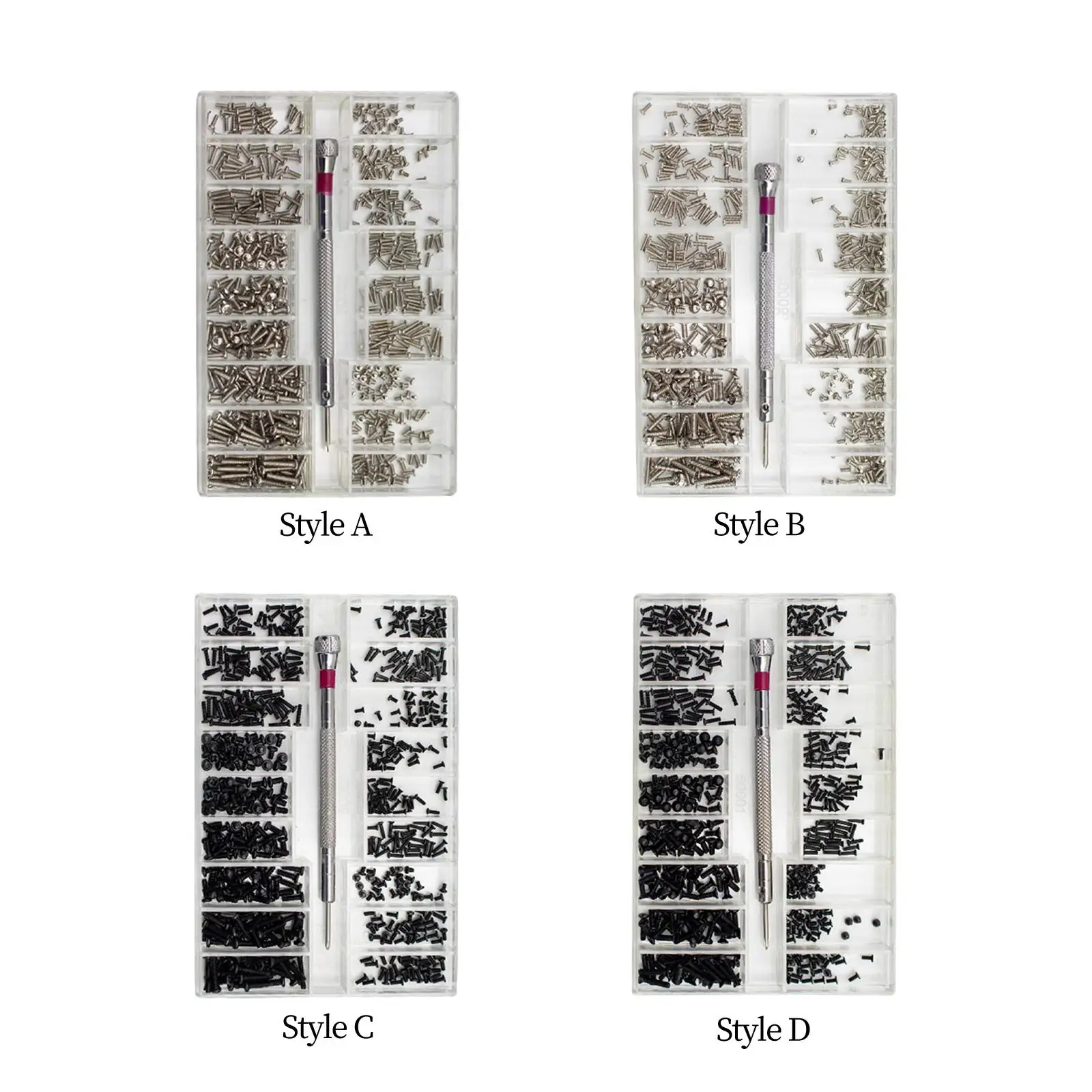 

18 Kinds Micro Screws Set Hand Tool Metric M1.2 M1.4 M2 for Watch Eyeglasses