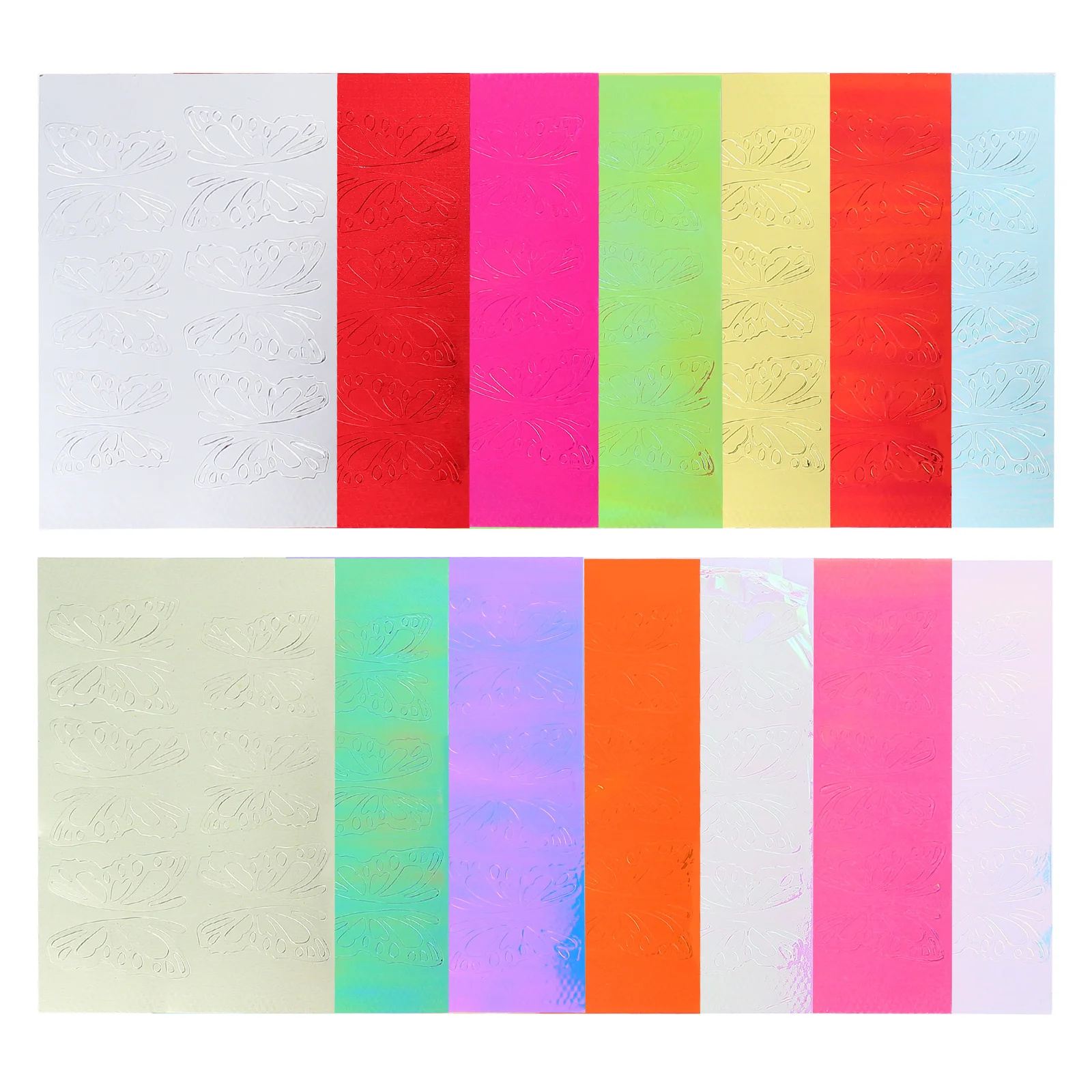 

16 Sheets Nail Sticker 3D Glitter Nail Decal Decor DIY Manicure Accessory