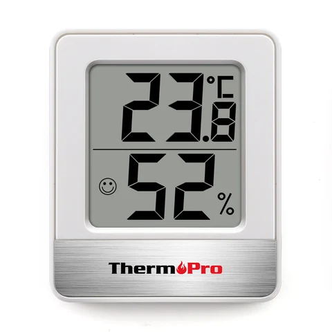 Thermopro TP49 Mini Hygromètre thermomètre à salle intérieure numérique pour la station météo à domicile noir blanc