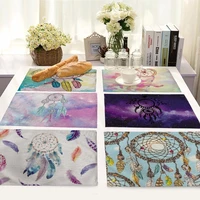 dream catcher feathers dinning table decoration kitchen table gold placemats for table waterproof table tablecloth table cloth