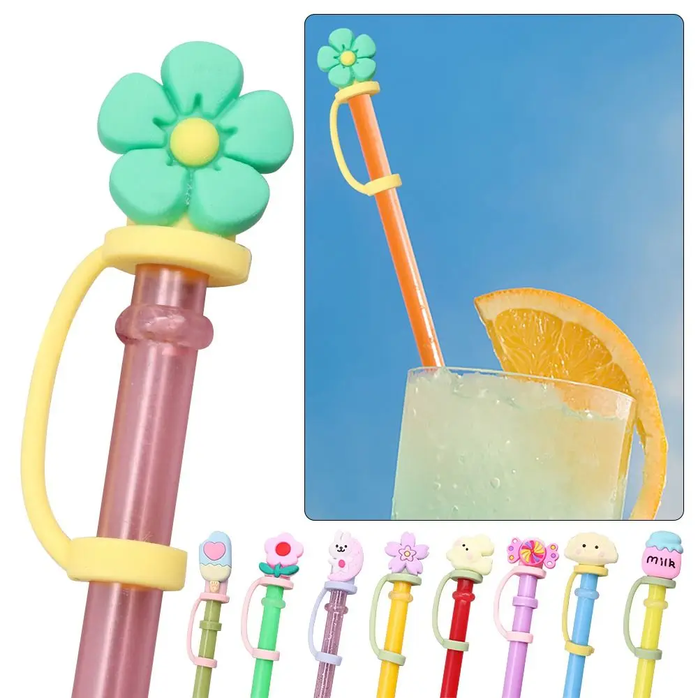 

Cup Accessories Silicone Straw Plug Creative Splash Proof Airtight Plugs Cover Silicone Reusable Straw Tips Outdoor