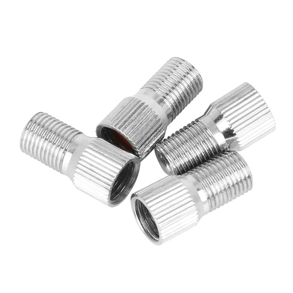 

4pcs Extension Accessories Valve Stem Cap For Car Truck Silver Universal