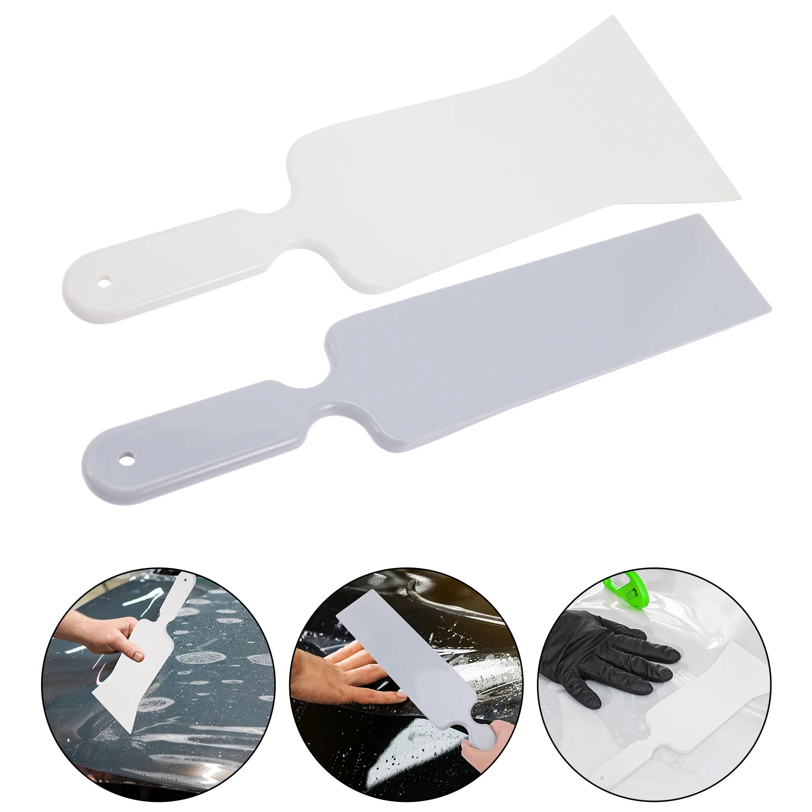 

2 Pcs Car Film Tool Windshield Scraper Vehicle Window Wrapping Automotive Specialty Tools Tint Squeegee Scrapers Glass Lengthen
