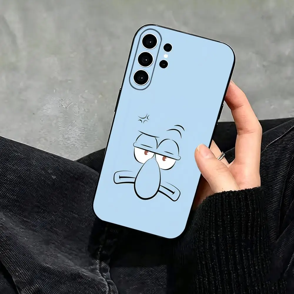 Мультяшный милый забавный чехол для телефона F-FACE S-SpongeBob для Samsung S26 S25 S24 S23 S22 FE S21 Plus S20 Ultra, черный, мягкий (art.: 3920dc8f1952f) - 3920dc8f1952f