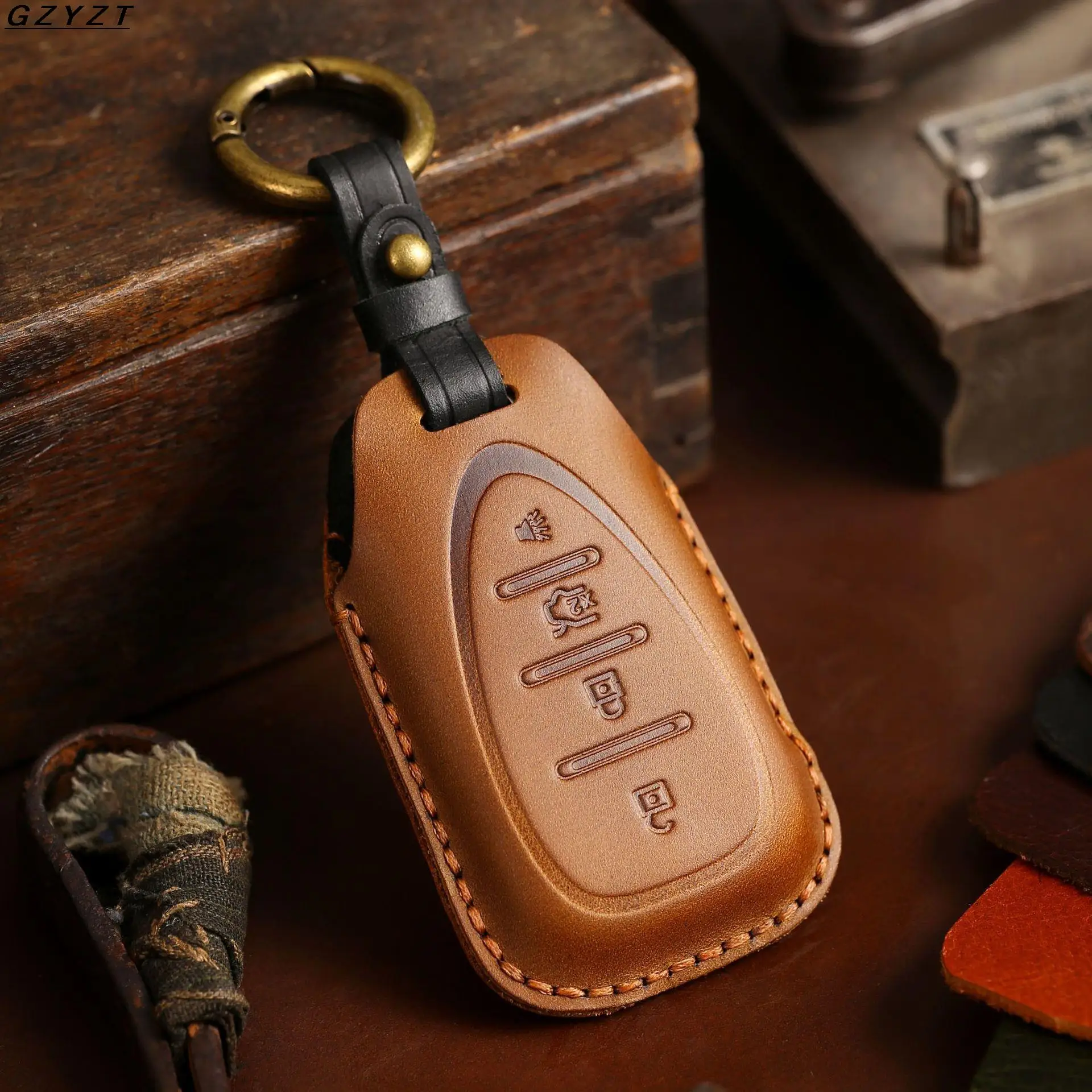 

Leather Car Key Case Key Cover for CHEVROLET Cruze Spark Camaro Volt Bolt Trax Malibu Captiva Equinox Trax Tracker AVEO Lova